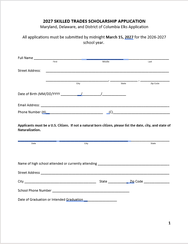 2027 Skilled Trade.Application..pg1