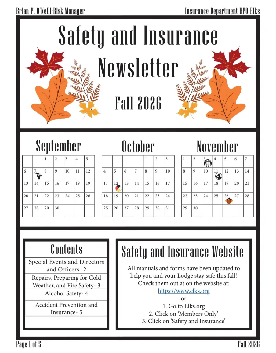 Safety Newsltr=Fall.26