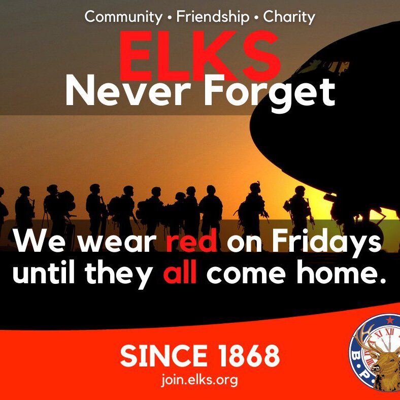 Elks wear Red Friday-sunset.plane